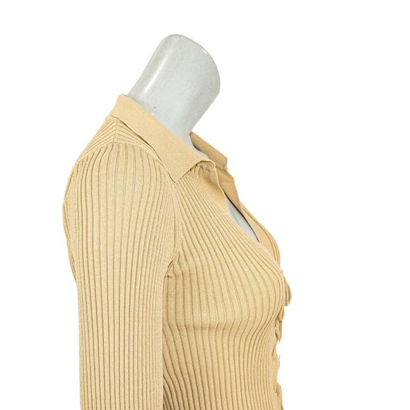 CULT GAIA Faye Cardigan Lace up Ribbed knit Women's Size Medium - Picture 8 of 8